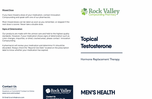 Patient Information Leaflet - Topical Testosterone (Rock Valley)