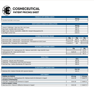 Cosmeceutical Patient Pricing EASTERN STATES