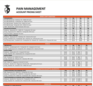 Pain Management Account Pricing - Innovation