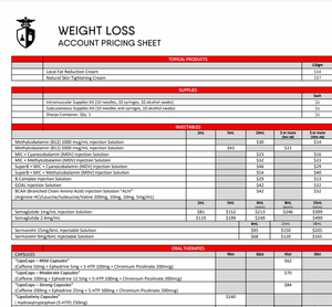 Weight Loss Account Pricing - Innovation