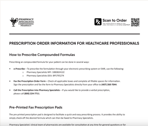 RX Template - Pain Management (Pharmacy Specialists)