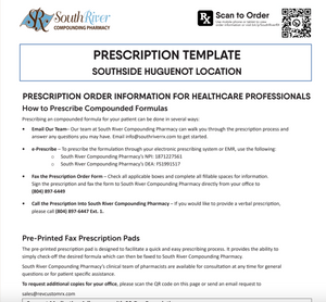 RX Template Coversheet - South River Southside Location