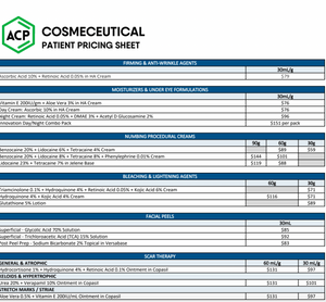 Cosmeceutical Patient Pricing  (Austin)