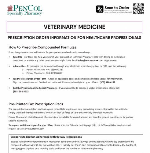 RX Template - Veterinary Medicine (Pencol)