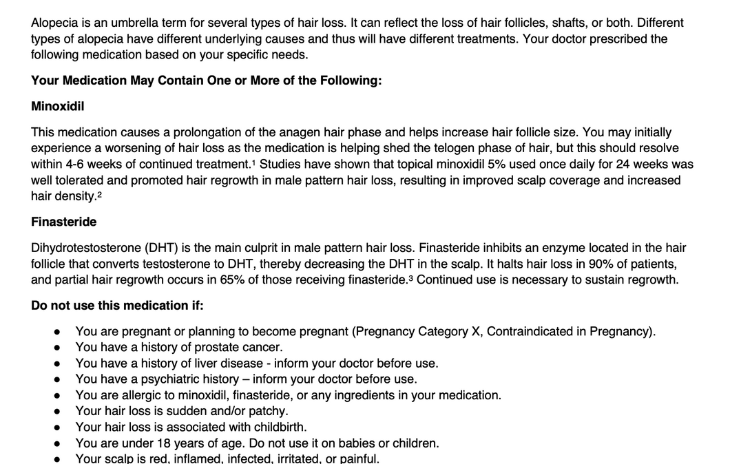 KEEPS Finasteride Minoxidil Document RPC2B