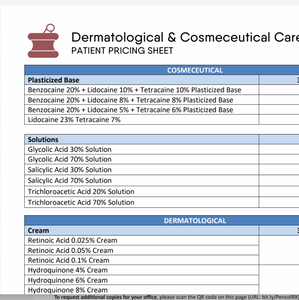 Dermatology and Cosmeceutical Patient Pricing (Pencol)