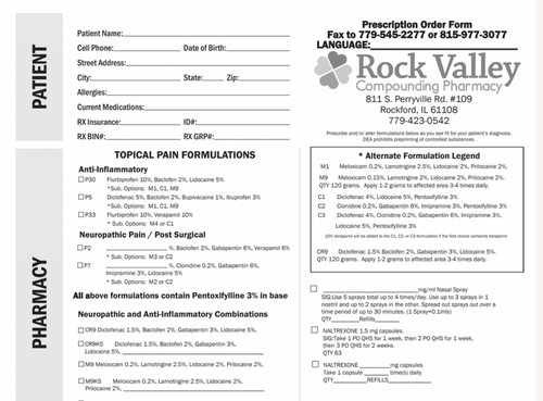 RX Template - Pain Management (RVCP)