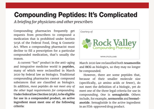 Compounding Peptides : It's Complicated - Rock Valley