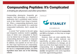 Compounding Peptides : It's Complicated - Stanley Specialty Pharmacy