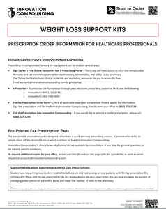 Innovation Compounding - RX Template - Weight Loss Support Kits